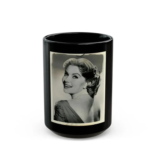 Rhonda Fleming #124 (Vintage Female Icon) Black Coffee Mug 15oz - Go Mug Yourself