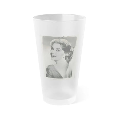 Rhonda Fleming #124 (Vintage Female Icon) Frosted Pint Glass 16oz-16oz-Frosted-Go Mug Yourself