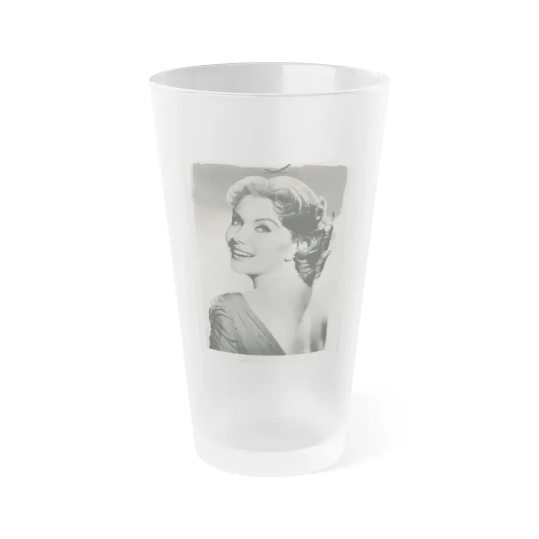 Rhonda Fleming #124 (Vintage Female Icon) Frosted Pint Glass 16oz 16oz Frosted - Go Mug Yourself
