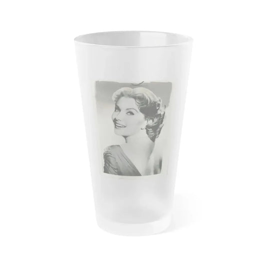 Rhonda Fleming #124 (Vintage Female Icon) Frosted Pint Glass 16oz 16oz Frosted - Go Mug Yourself