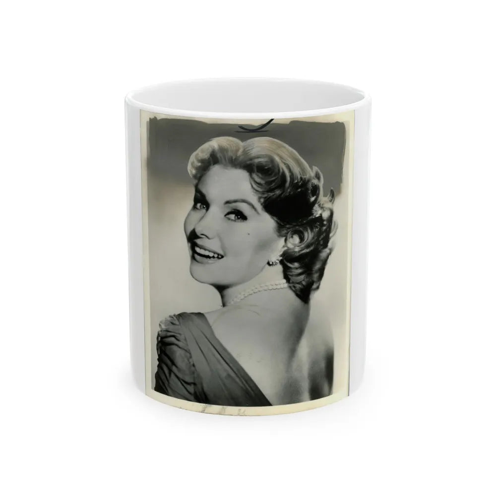 Rhonda Fleming #124 (Vintage Female Icon) White Coffee Mug-11oz-Go Mug Yourself