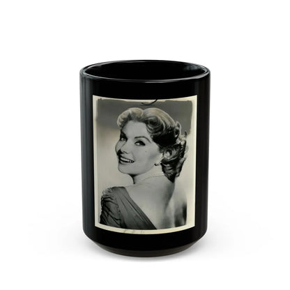 Rhonda Fleming #136 (Vintage Female Icon) Black Coffee Mug-15oz-Go Mug Yourself