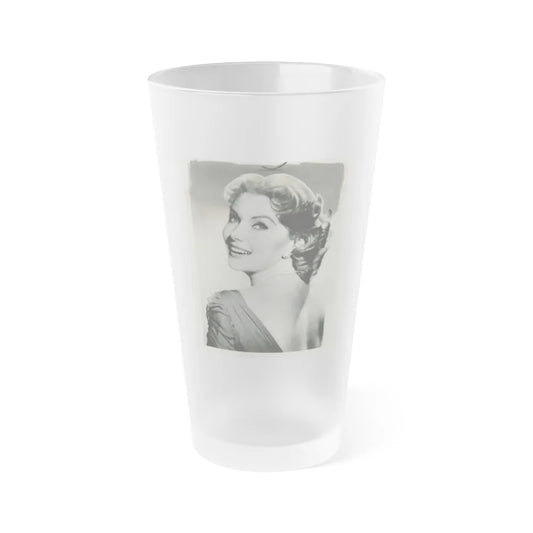 Rhonda Fleming #136 (Vintage Female Icon) Frosted Pint Glass 16oz-16oz-Frosted-Go Mug Yourself