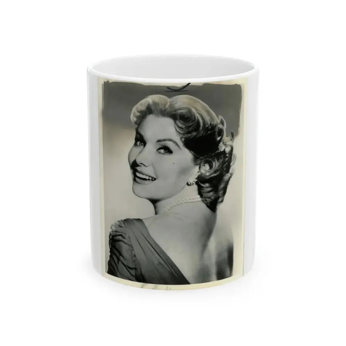 Rhonda Fleming #136 (Vintage Female Icon) White Coffee Mug 11oz - Go Mug Yourself