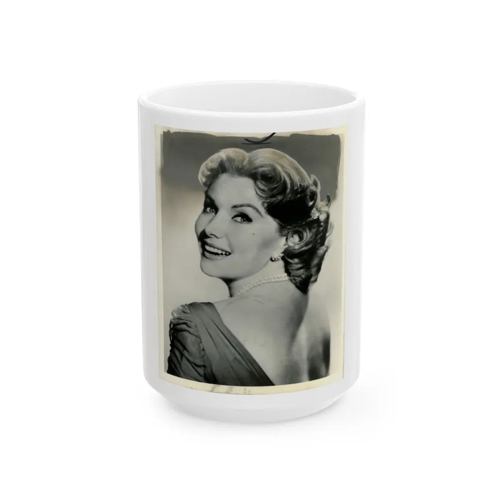 Rhonda Fleming #136 (Vintage Female Icon) White Coffee Mug-15oz-Go Mug Yourself