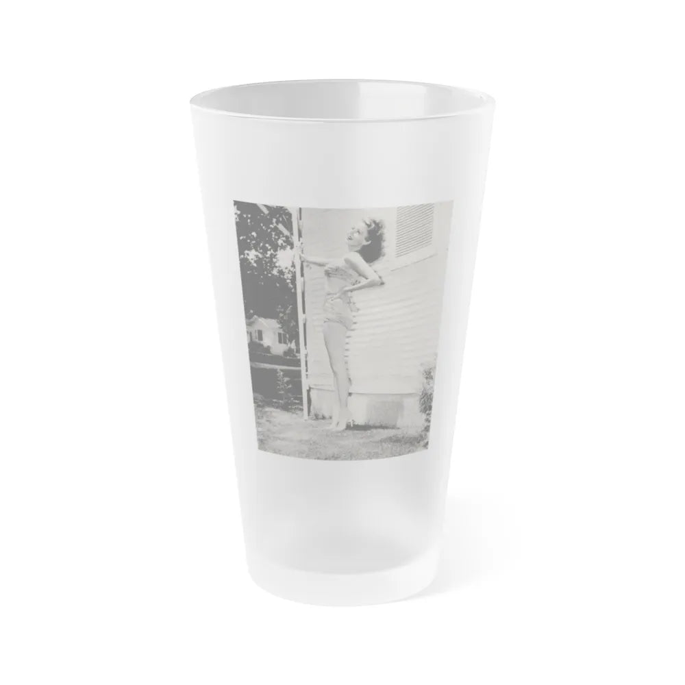 Rhonda Fleming #141 (Vintage Female Icon) Frosted Pint Glass 16oz-16oz-Frosted-Go Mug Yourself