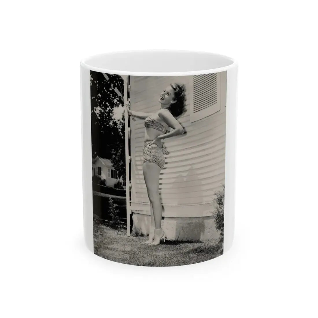 Rhonda Fleming #141 (Vintage Female Icon) White Coffee Mug 11oz - Go Mug Yourself