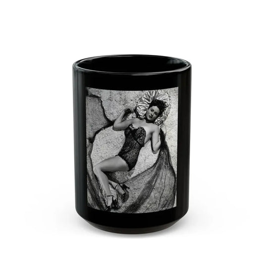 Rhonda Fleming #142 (Vintage Female Icon) Black Coffee Mug 15oz - Go Mug Yourself