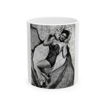 Rhonda Fleming #142 (Vintage Female Icon) White Coffee Mug-11oz-Go Mug Yourself