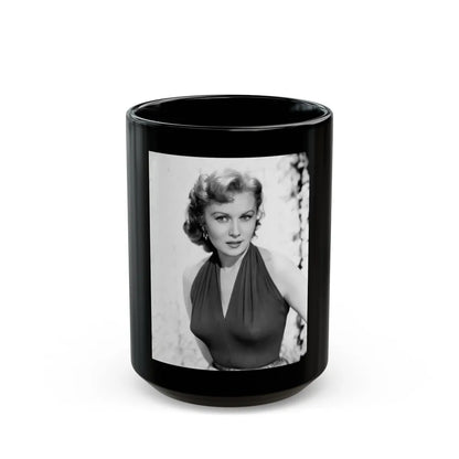 Rhonda Fleming #146 (Vintage Female Icon) Black Coffee Mug-15oz-Go Mug Yourself