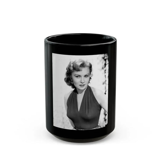 Rhonda Fleming #146 (Vintage Female Icon) Black Coffee Mug 15oz - Go Mug Yourself