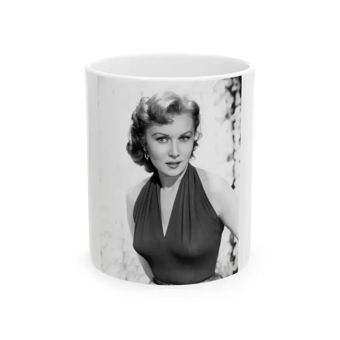 Rhonda Fleming #146 (Vintage Female Icon) White Coffee Mug 11oz - Go Mug Yourself