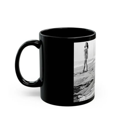 Rhonda Fleming #149 (Vintage Female Icon) Black Coffee Mug - Go Mug Yourself