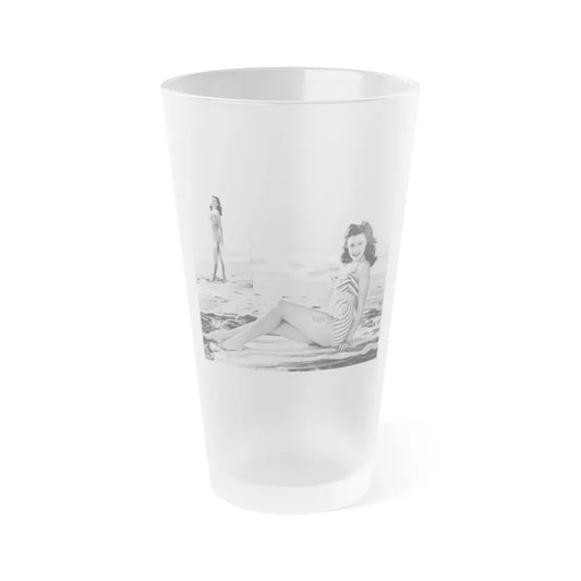 Rhonda Fleming #149 (Vintage Female Icon) Frosted Pint Glass 16oz-16oz-Frosted-Go Mug Yourself