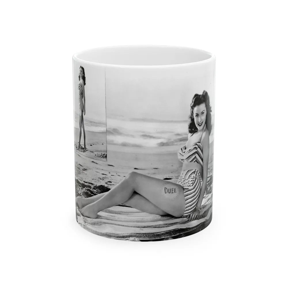 Rhonda Fleming #149 (Vintage Female Icon) White Coffee Mug-11oz-Go Mug Yourself