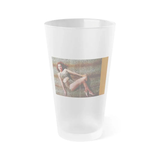 Rhonda Fleming #154 - Hollywood In Kodachrome 1940-1949 Book - 1 Color Centerfold Photo (Vintage Female Icon) Frosted Pint Glass 16oz 16oz Frosted - Go Mug Yourself