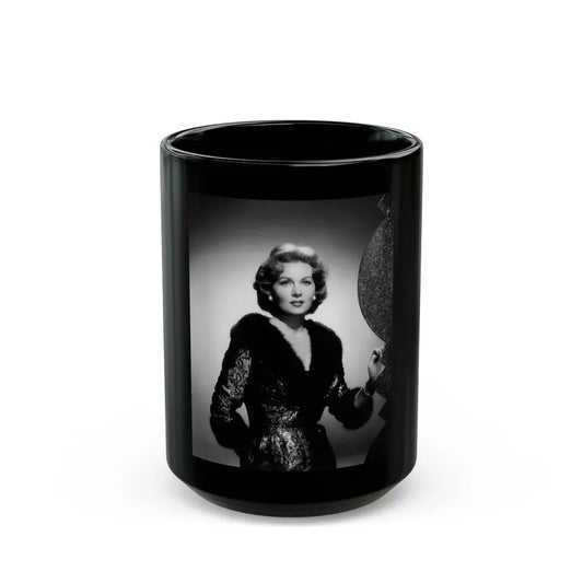 Rhonda Fleming #155 (Vintage Female Icon) Black Coffee Mug 15oz - Go Mug Yourself