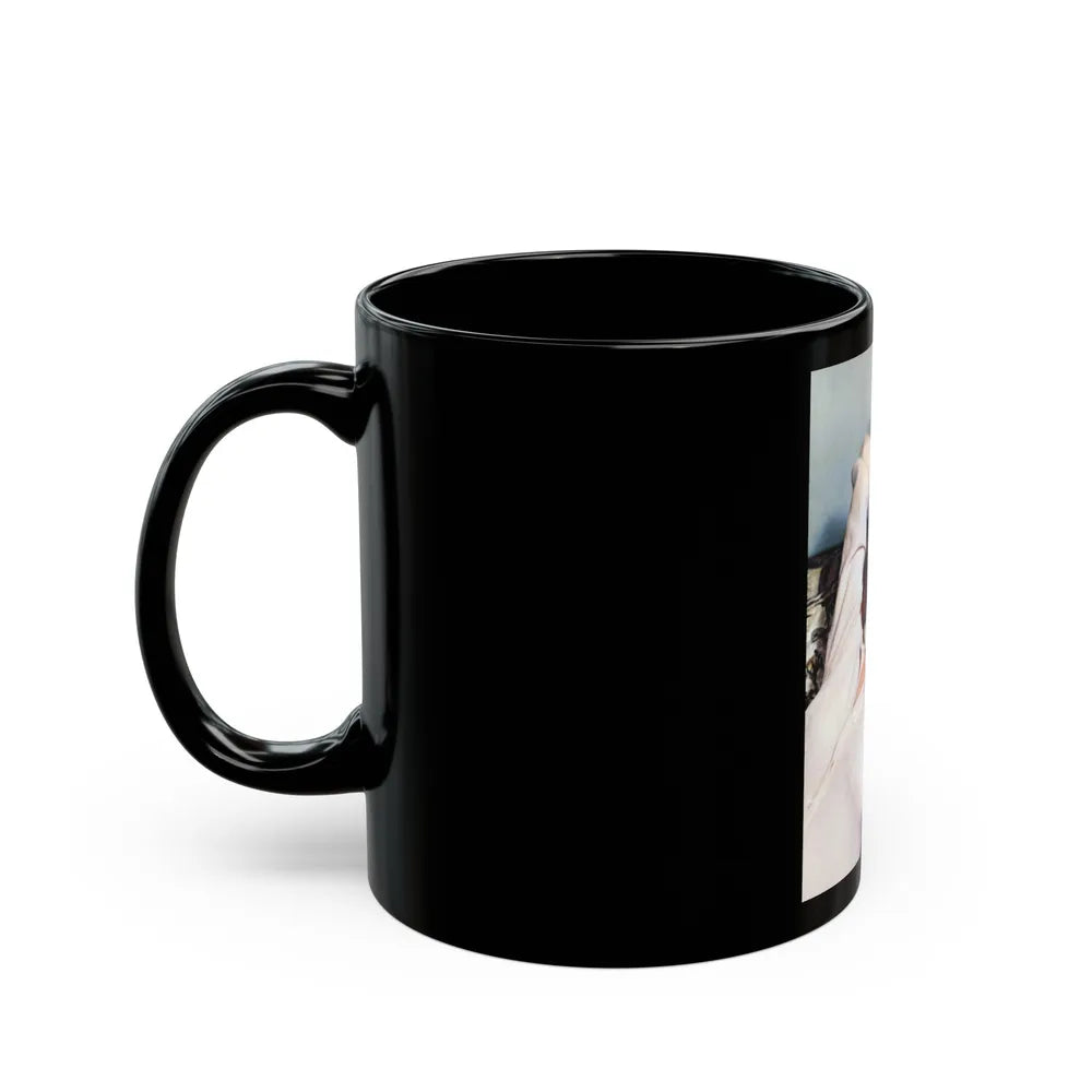 Rhonda Fleming #160 (Vintage Female Icon) Black Coffee Mug-Go Mug Yourself