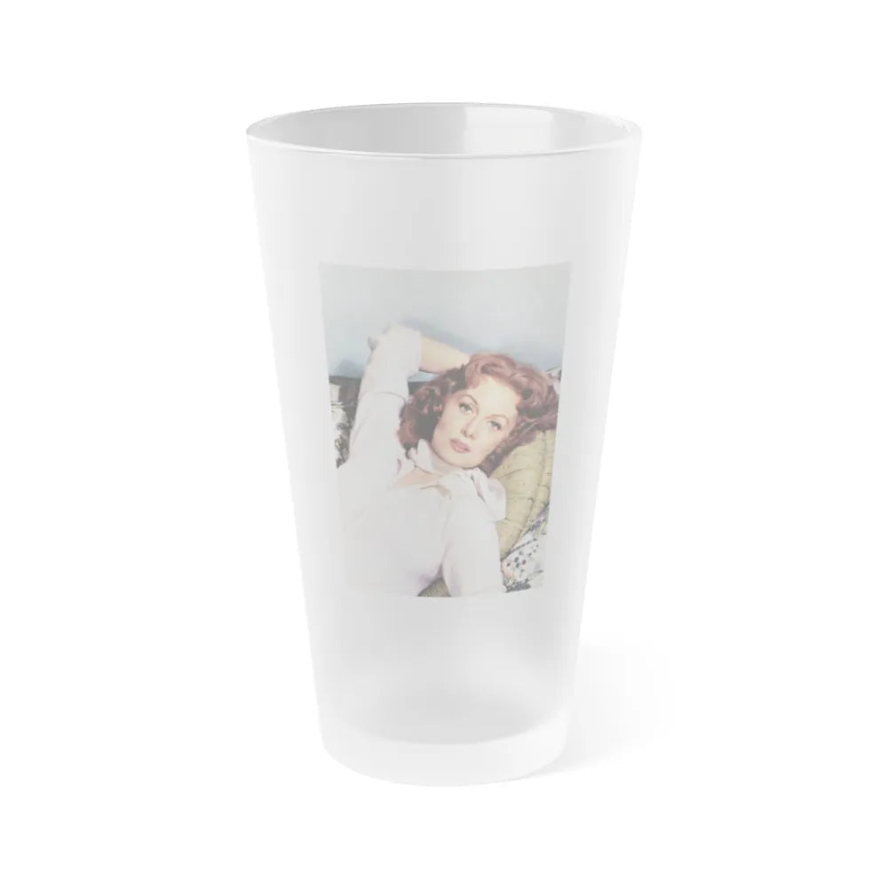 Rhonda Fleming #160 (Vintage Female Icon) Frosted Pint Glass 16oz-16oz-Frosted-Go Mug Yourself