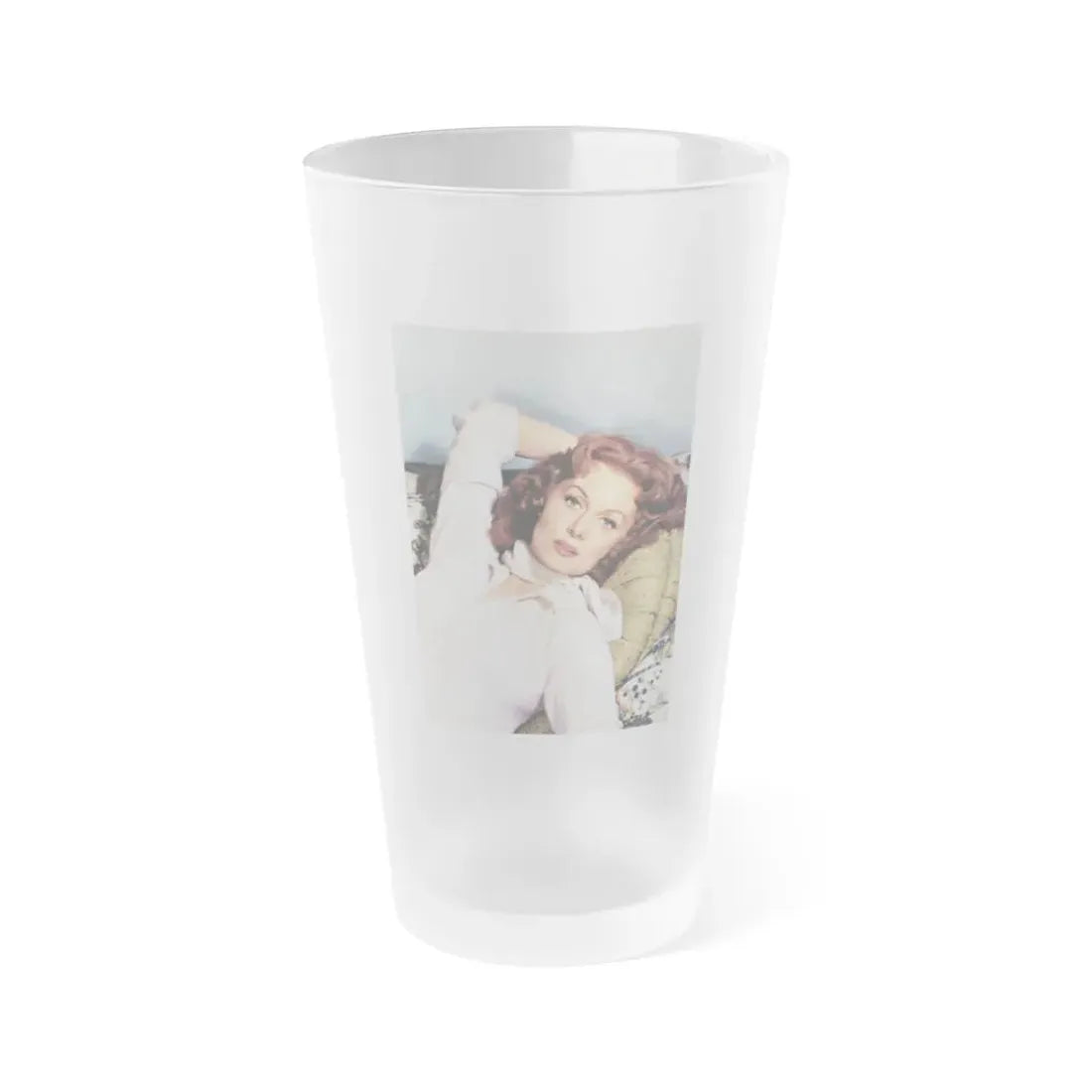 Rhonda Fleming #160 (Vintage Female Icon) Frosted Pint Glass 16oz 16oz Frosted - Go Mug Yourself