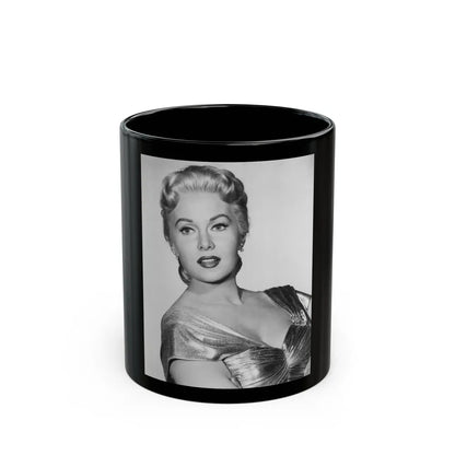 Rhonda Fleming #162 (Vintage Female Icon) Black Coffee Mug-11oz-Go Mug Yourself