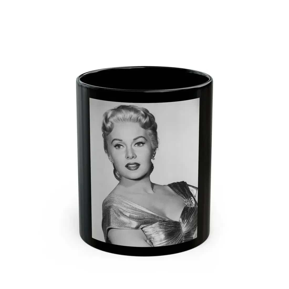 Rhonda Fleming #162 (Vintage Female Icon) Black Coffee Mug 11oz - Go Mug Yourself