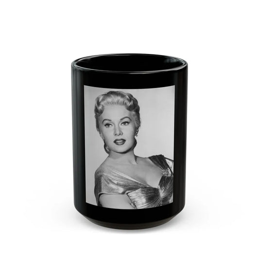 Rhonda Fleming #162 (Vintage Female Icon) Black Coffee Mug-15oz-Go Mug Yourself