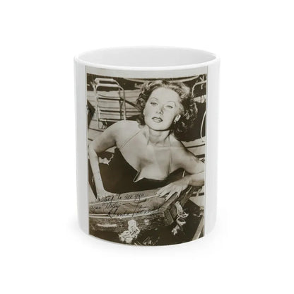 Rhonda Fleming #163 (Vintage Female Icon) White Coffee Mug 11oz - Go Mug Yourself