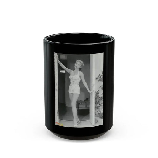 Rhonda Fleming #165 (Vintage Female Icon) Black Coffee Mug 15oz - Go Mug Yourself