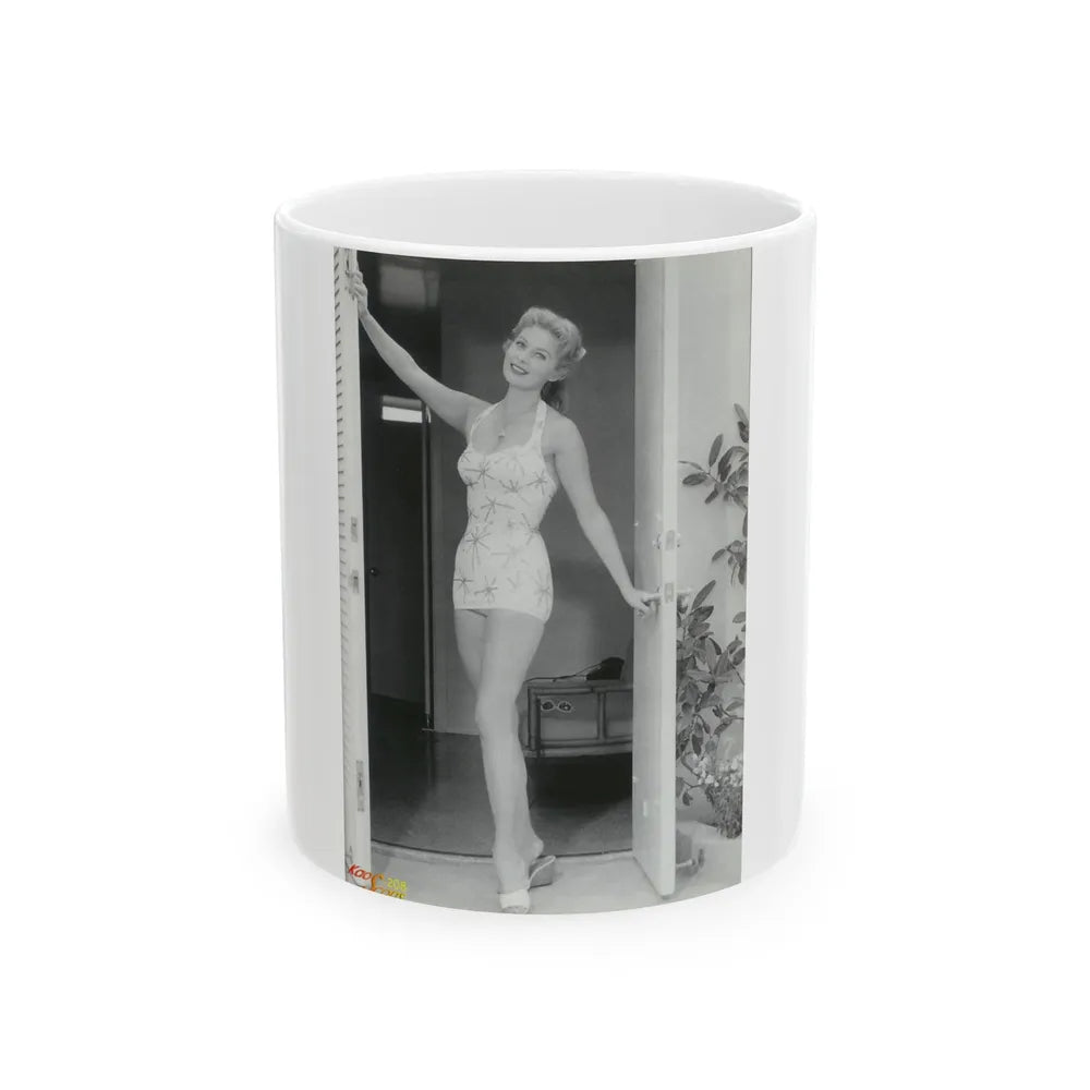 Rhonda Fleming #165 (Vintage Female Icon) White Coffee Mug-11oz-Go Mug Yourself