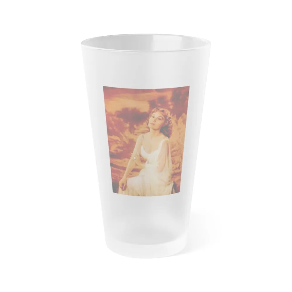 Rhonda Fleming #167 (Vintage Female Icon) Frosted Pint Glass 16oz-16oz-Frosted-Go Mug Yourself