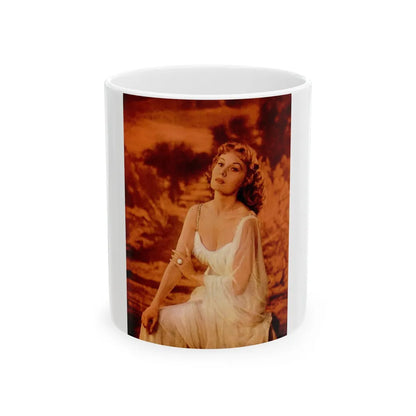 Rhonda Fleming #167 (Vintage Female Icon) White Coffee Mug-11oz-Go Mug Yourself