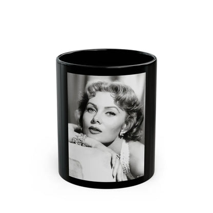 Rhonda Fleming #169 (Vintage Female Icon) Black Coffee Mug-11oz-Go Mug Yourself