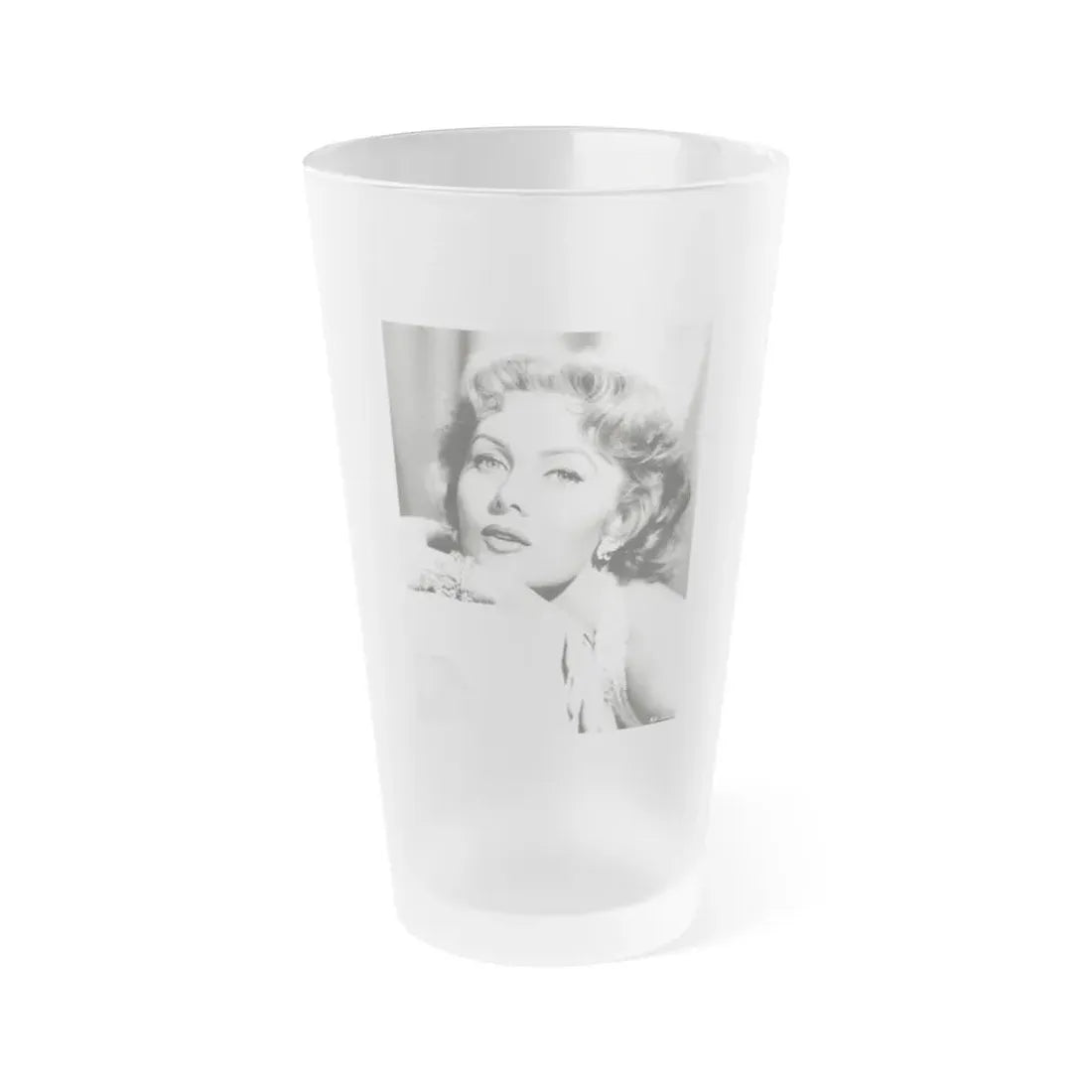 Rhonda Fleming #169 (Vintage Female Icon) Frosted Pint Glass 16oz 16oz Frosted - Go Mug Yourself
