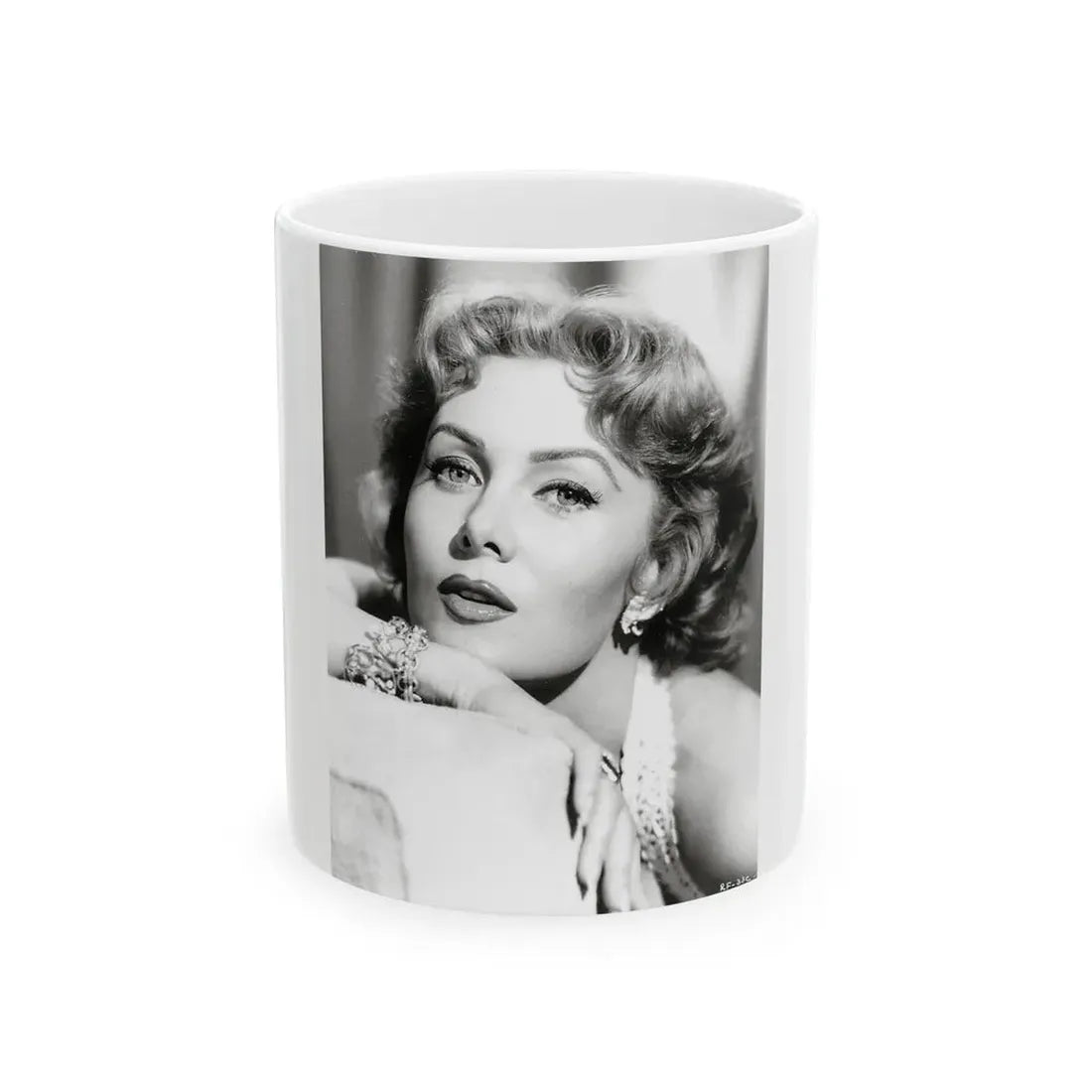 Rhonda Fleming #169 (Vintage Female Icon) White Coffee Mug 11oz - Go Mug Yourself