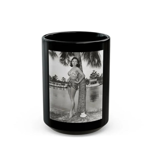 Rhonda Fleming #172 (Vintage Female Icon) Black Coffee Mug 15oz - Go Mug Yourself