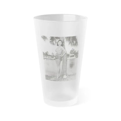 Rhonda Fleming #172 (Vintage Female Icon) Frosted Pint Glass 16oz 16oz Frosted - Go Mug Yourself