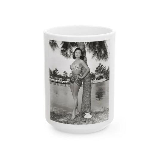 Rhonda Fleming #172 (Vintage Female Icon) White Coffee Mug-15oz-Go Mug Yourself