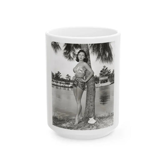 Rhonda Fleming #172 (Vintage Female Icon) White Coffee Mug 15oz - Go Mug Yourself