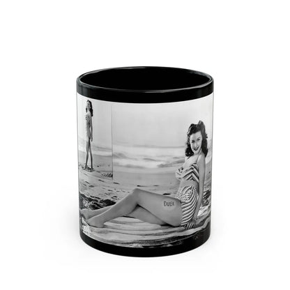 Rhonda Fleming #173 (Vintage Female Icon) Black Coffee Mug-11oz-Go Mug Yourself