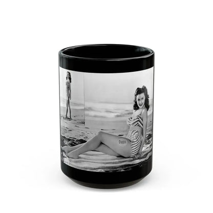 Rhonda Fleming #173 (Vintage Female Icon) Black Coffee Mug 15oz - Go Mug Yourself