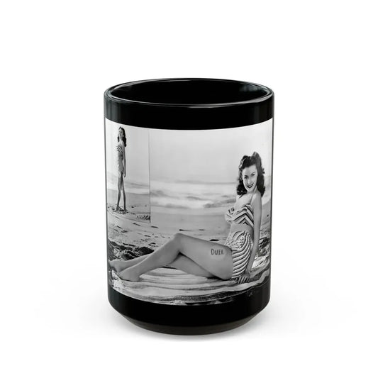 Rhonda Fleming #173 (Vintage Female Icon) Black Coffee Mug 15oz - Go Mug Yourself