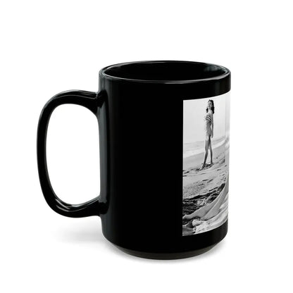 Rhonda Fleming #173 (Vintage Female Icon) Black Coffee Mug - Go Mug Yourself
