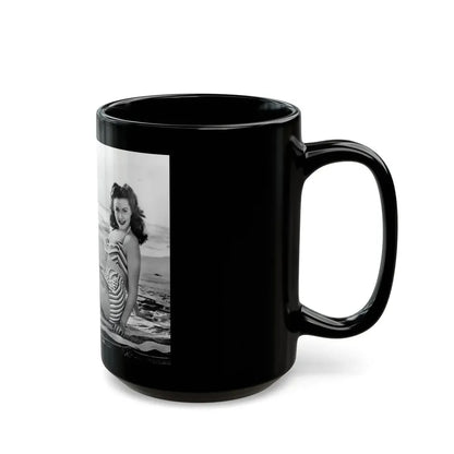 Rhonda Fleming #1731 (Vintage Female Icon) Black Coffee Mug - Go Mug Yourself