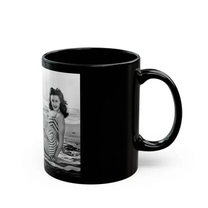 Rhonda Fleming #1731 (Vintage Female Icon) Black Coffee Mug - Go Mug Yourself