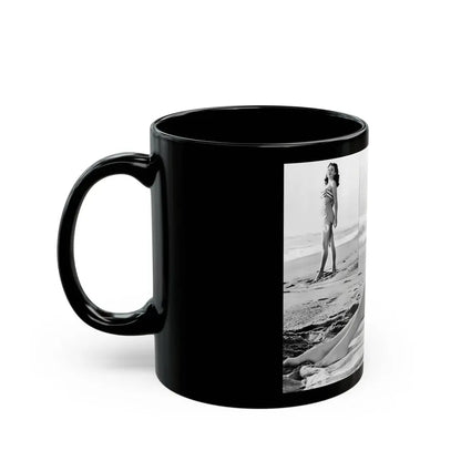 Rhonda Fleming #1731 (Vintage Female Icon) Black Coffee Mug - Go Mug Yourself