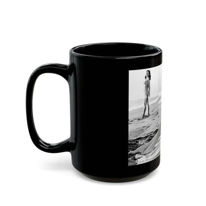Rhonda Fleming #1731 (Vintage Female Icon) Black Coffee Mug - Go Mug Yourself