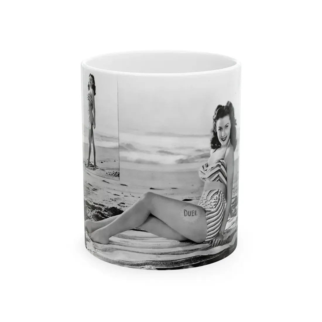 Rhonda Fleming #1731 (Vintage Female Icon) White Coffee Mug 11oz - Go Mug Yourself