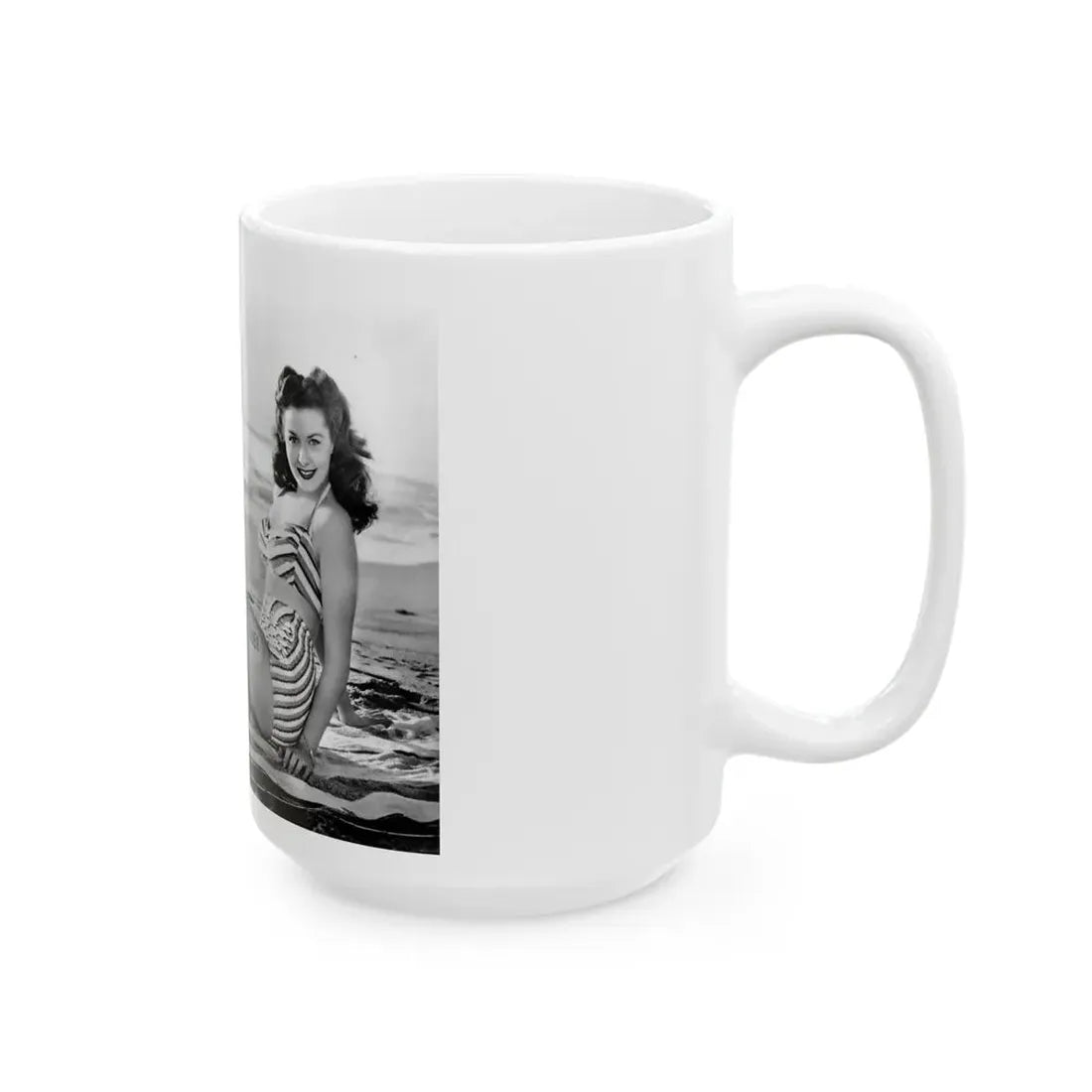 Rhonda Fleming #1731 (Vintage Female Icon) White Coffee Mug - Go Mug Yourself