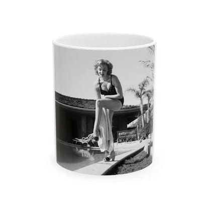 Rhonda Fleming #176 (Vintage Female Icon) White Coffee Mug 11oz - Go Mug Yourself